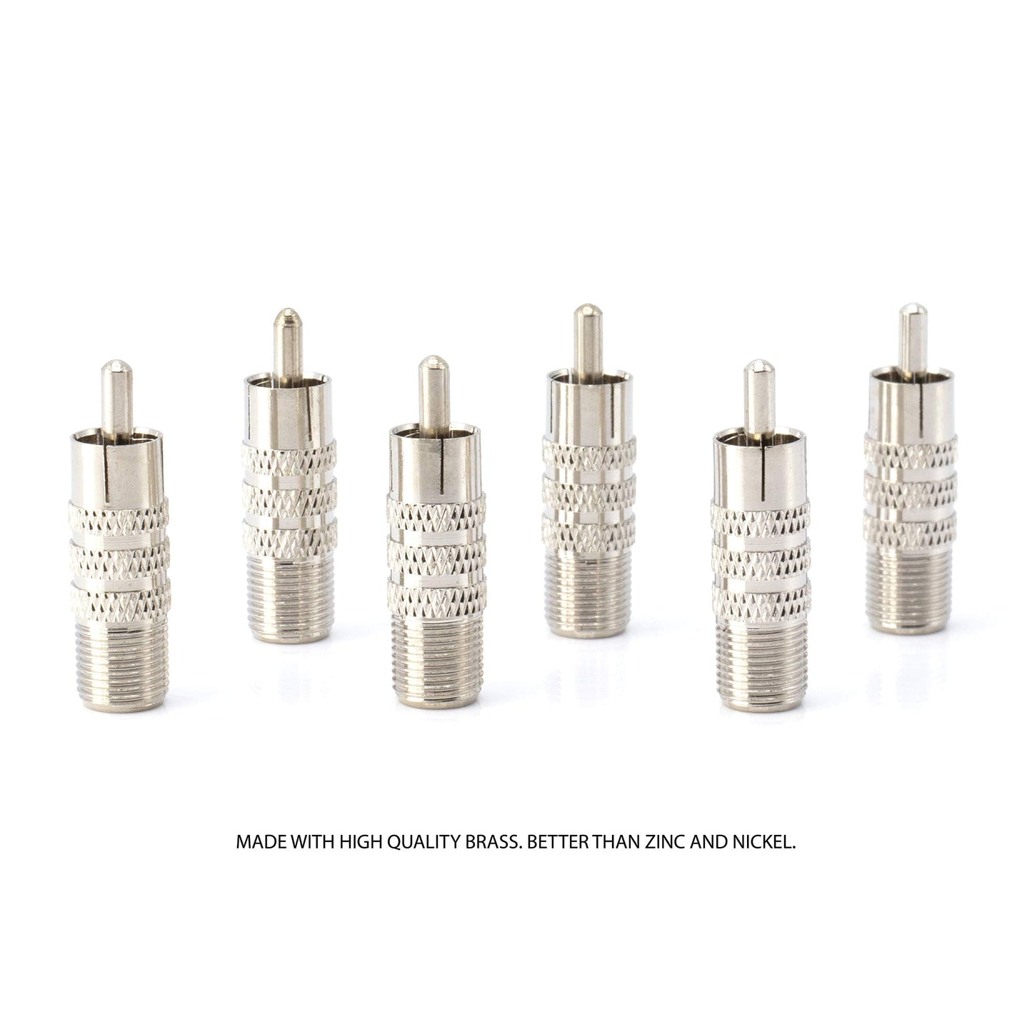 THE CIMPLE CO - RF (F81) and RCA Coaxial Adapter - RCA Male to Female F81 (F-Pin) Connector, Adapter, Coupler, and Converter - for RG11, RG6, RG59