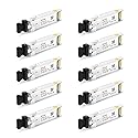 10Pack 10GBase-LR SFP+ Transceiver, 10G Dual LC Single Mode Module for Cisco SFP-10G-LR, Meraki MA-SFP-10GB-LR, Ubiquiti UF-SM-10G, Mikrotik, D-Link