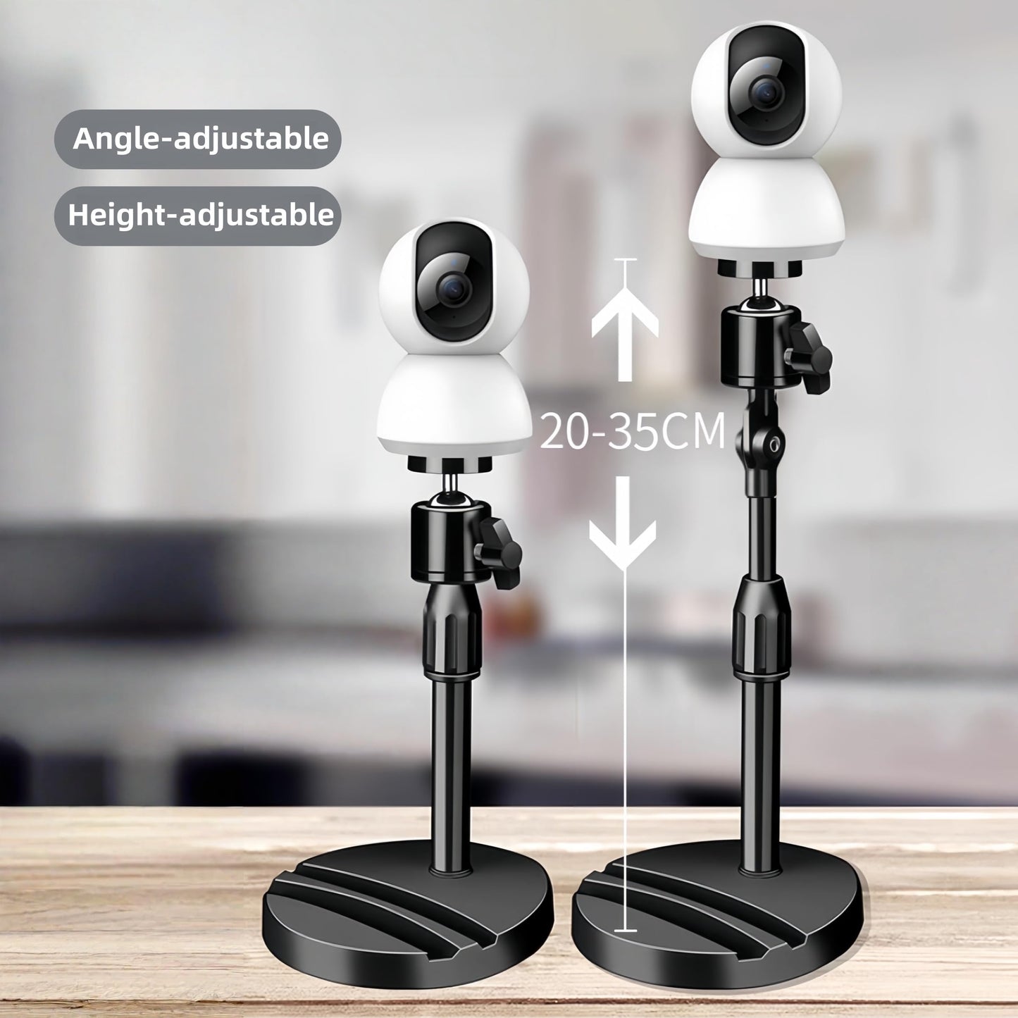 SamIdea Black No Drill Telescoping CCTV Security Camera Mount Bracket, Indoor Cameras Stand for Surveillance IP Camera,Arlo, Arlo Pro, Arlo Pro 2