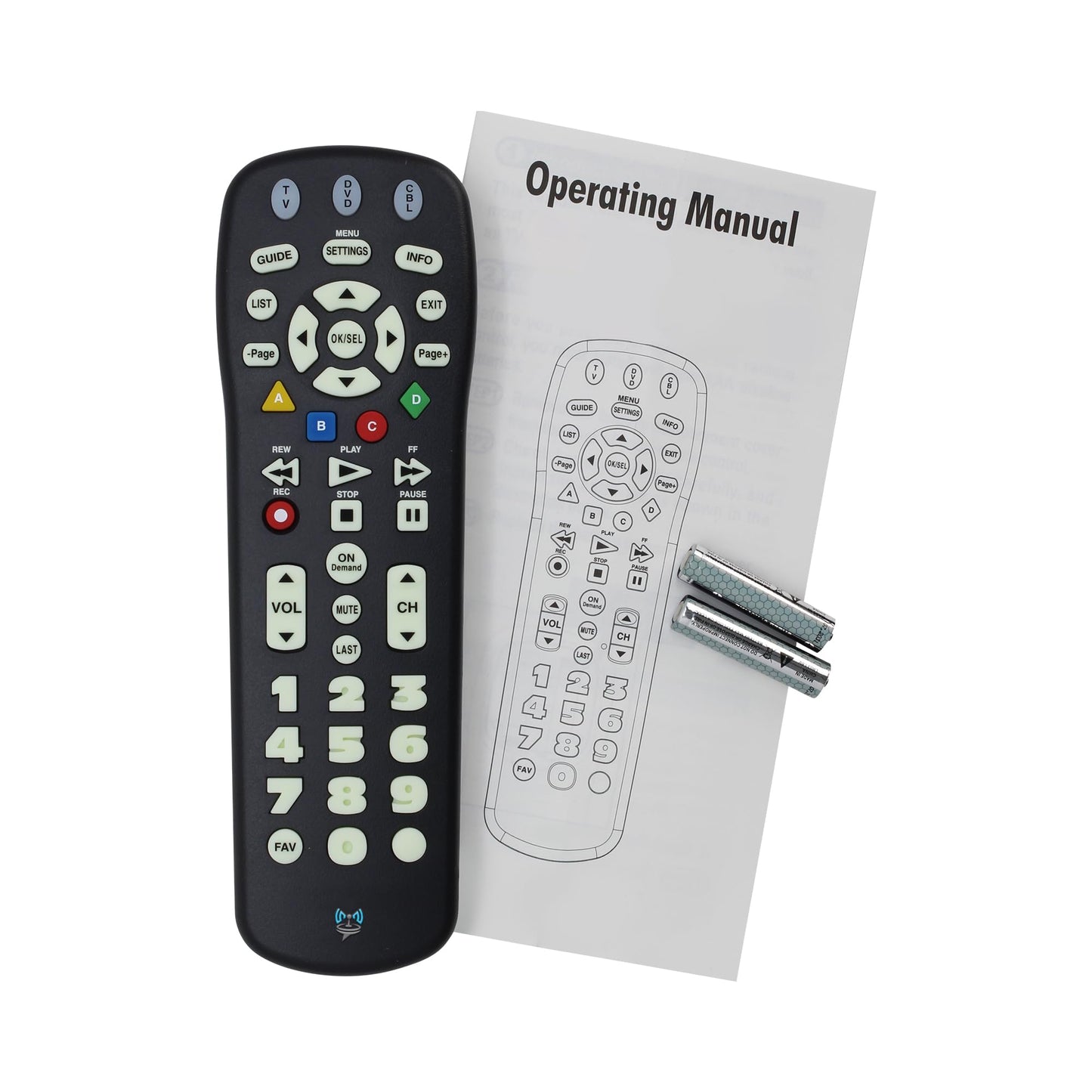 SatelliteSale TV Remote Control UR3-SR3S Big Button Remote Control Replacement for Spectrum Set-top Cable Boxes