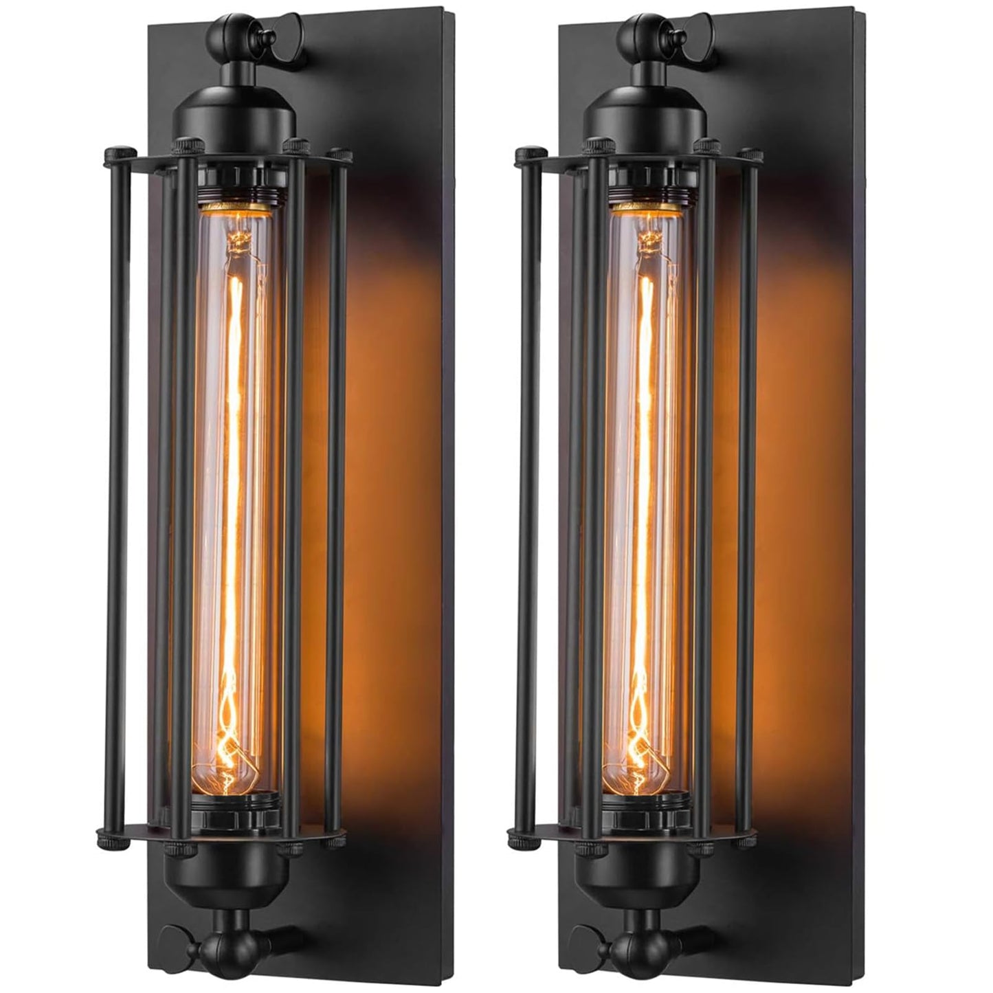 Licperron Sconces Wall Lighting, Industrial Black Wall Sconces Antique Wall Light Fixtures for Bedside, Bar, Restaurant, Hallway, Indoor&Outdoor