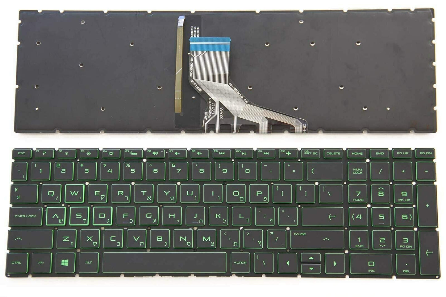 New Green Font English Backlit Laptop Keyboard (Without palmrest) for HP Pavilion Gaming 17-CD 17T-CD000 17-CD0010NR 17-CD0020NR 17-CD0030NR