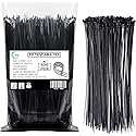 4 Inch Nylon Cable Ties Heavy Duty 18LB | 100 Pack Black Zip Ties UV Resistant | Self-Locking GripLock Wire Ties for Electrical, Automotive, Garden