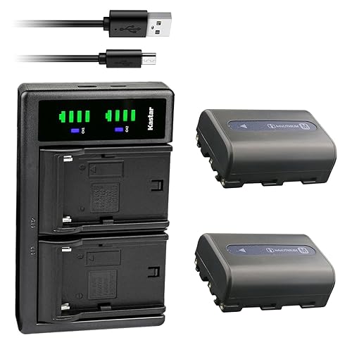 Kastar 2-Pack NP-FM50 Battery and LTD2 USB Charger Replacement for Sony DCR-PC115, DCR-PC120, DCR-PC330, DCR-TRV6, DCR-TRV8, DCR-TRV10, DCR-TRV11