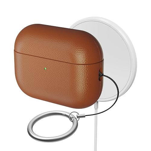 Blissfuhue Genuine Leather Case Compatible with AirPods Pro 3 (2025),Handmade,with Detachable Lanyard, Wireless Charging Support, Full-Grain Leather