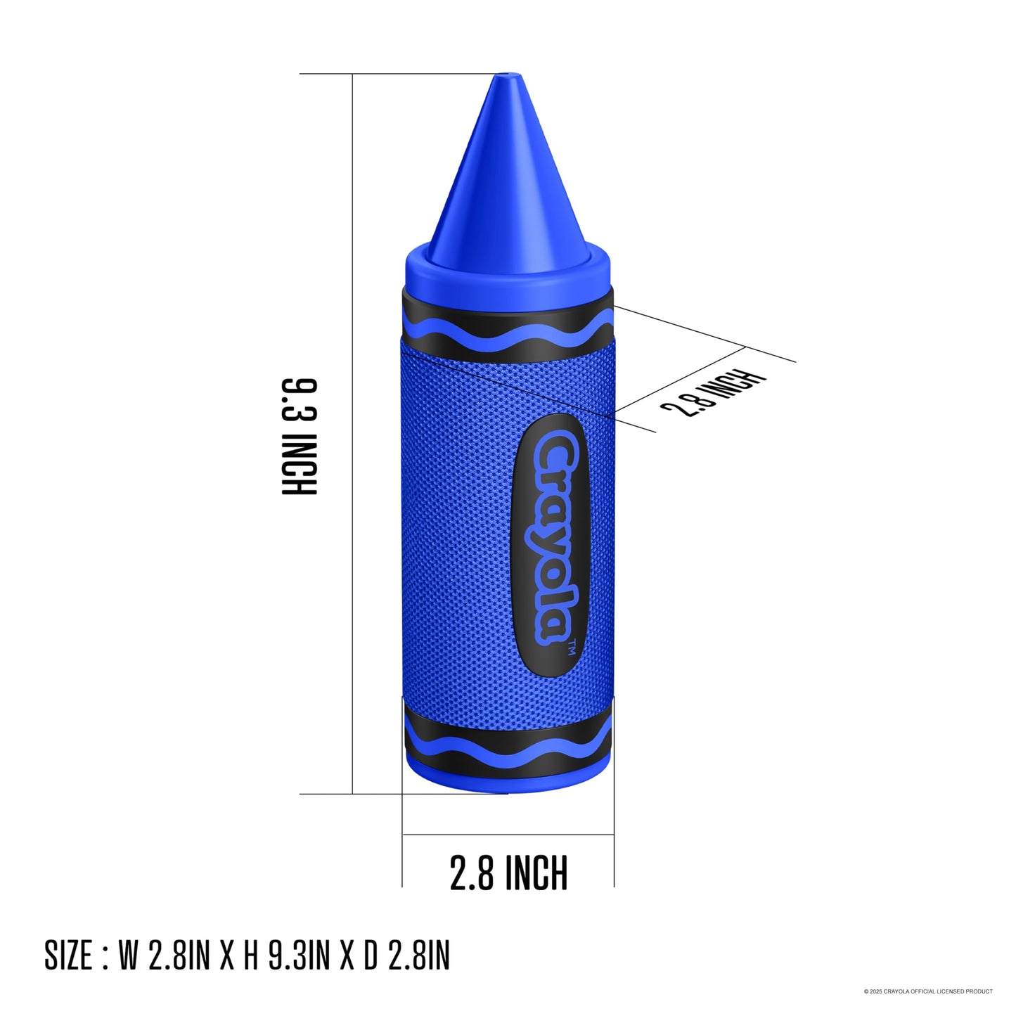 Crayola Kids Crayon Speakers Bluetooth Wireless, Portable Bluetooth Speakers 20W Peak Power HD Sound, Mini Bluetooth Speaker with TWS Pairing BT 5.3