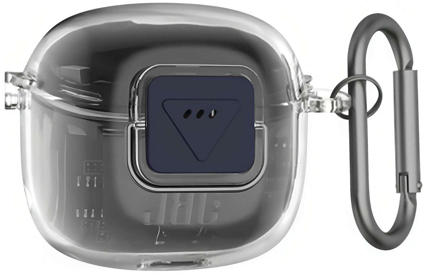Geiomoo TPU Case for JBL Tune Flex 2, Soft Flexible Scratch Resistant Protective Cover with Carabiner (Clear)