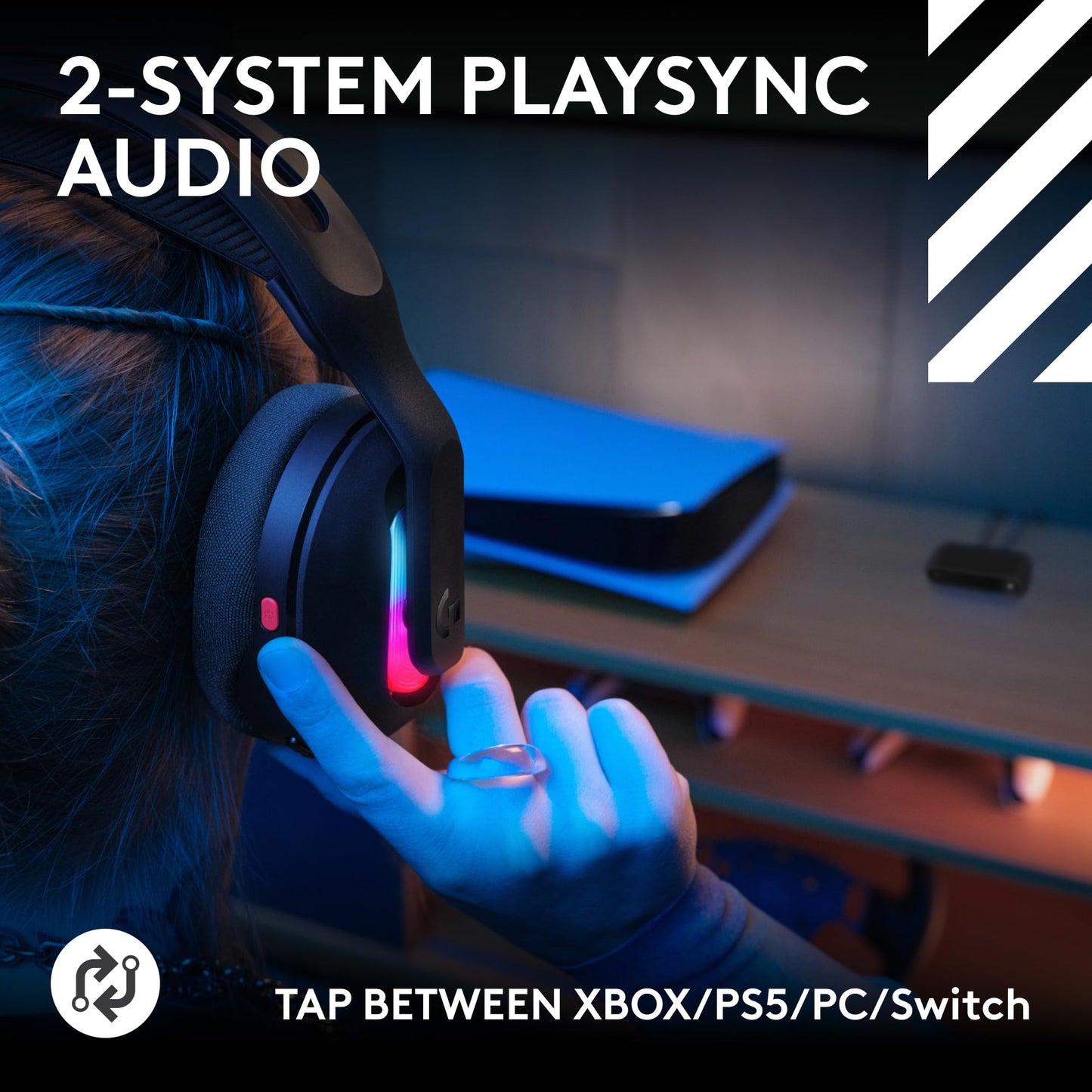 Logitech G Astro A20 X Lightspeed Wireless Gaming Headset for PS5, Xbox, Nintendo Switch/Switch 2, PC with 2-System PLAYSYNC Audio, Bluetooth