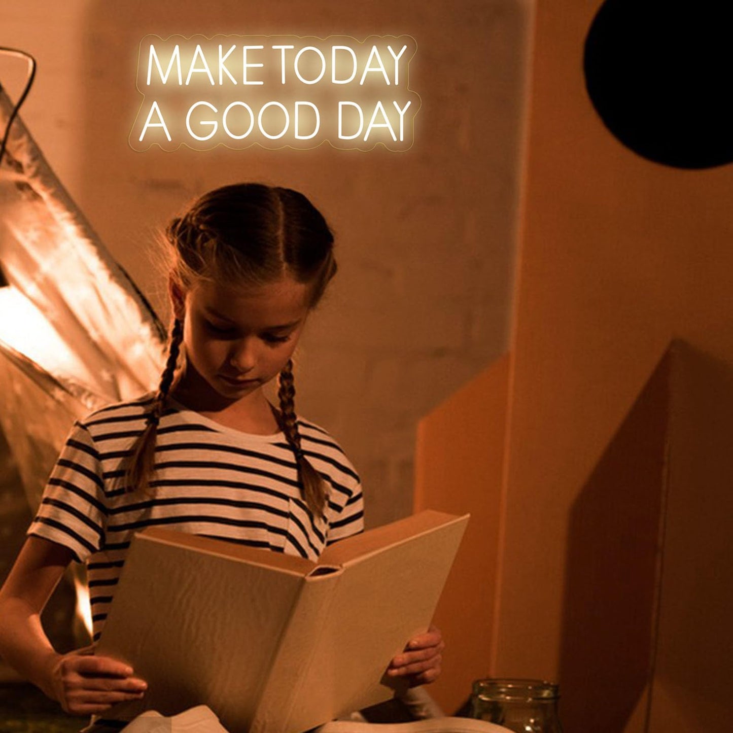 Make Today A Good Day Neon Sign Positive Led Neon Light for Wall Decor Inspirational Light Sign Wall Art LED Neon Light Up Sign for Party Wedding