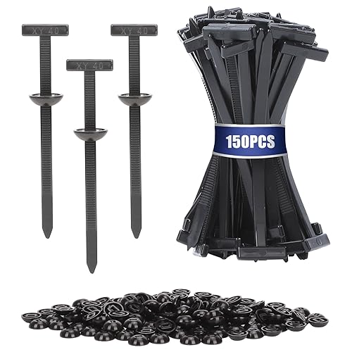 Nylon Universal Cable Tie Buckles, Heavy Duty & Self-Locking Buckle Cable Ties, UV-Resistant Zip Ties for Bundling, Car & Daily Home Repair (150)