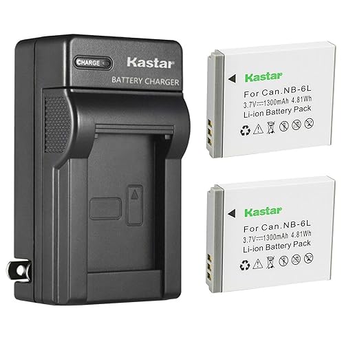 Kastar 2Pcs Battery and AC Wall Charger Replacement for Canon PowerShot SX520 HS, PowerShot SX530 HS, PowerShot SX540 HS, PowerShot SX600 HS