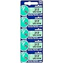 Murata 317 Battery SR516SW 1.55V Silver Oxide Watch Button Cell (5 Batteries)