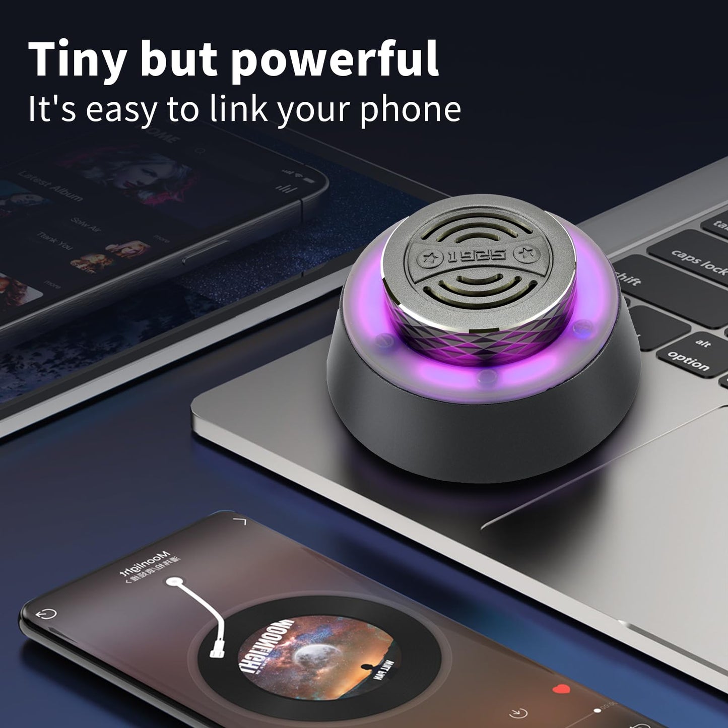 Okjew Bluetooth Shower Speaker, IP67 Waterproof Wireless Speaker with Colorful LED Lights, True Wireless 3D Stereo Sound, Portable Outdoor Speakers