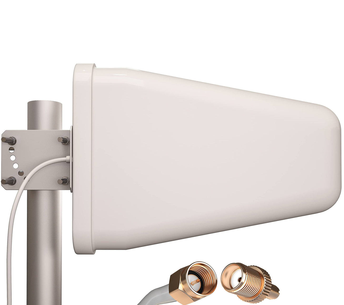 Yagi Directional Antenna 3G/4G/LTE 9dBi 806MHz-960MHz and 1.7-2.5GHz 2FT Cable w/ 2FT SMA Male Cable to TS-9 Adapter - Cell Phone Signal Log Periodic
