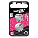 Car Key Battery for Mazda 3 5-Door (2007-2013 3 5-Door Flip Key Remote Batteries CR1620 3V Pack of 2)