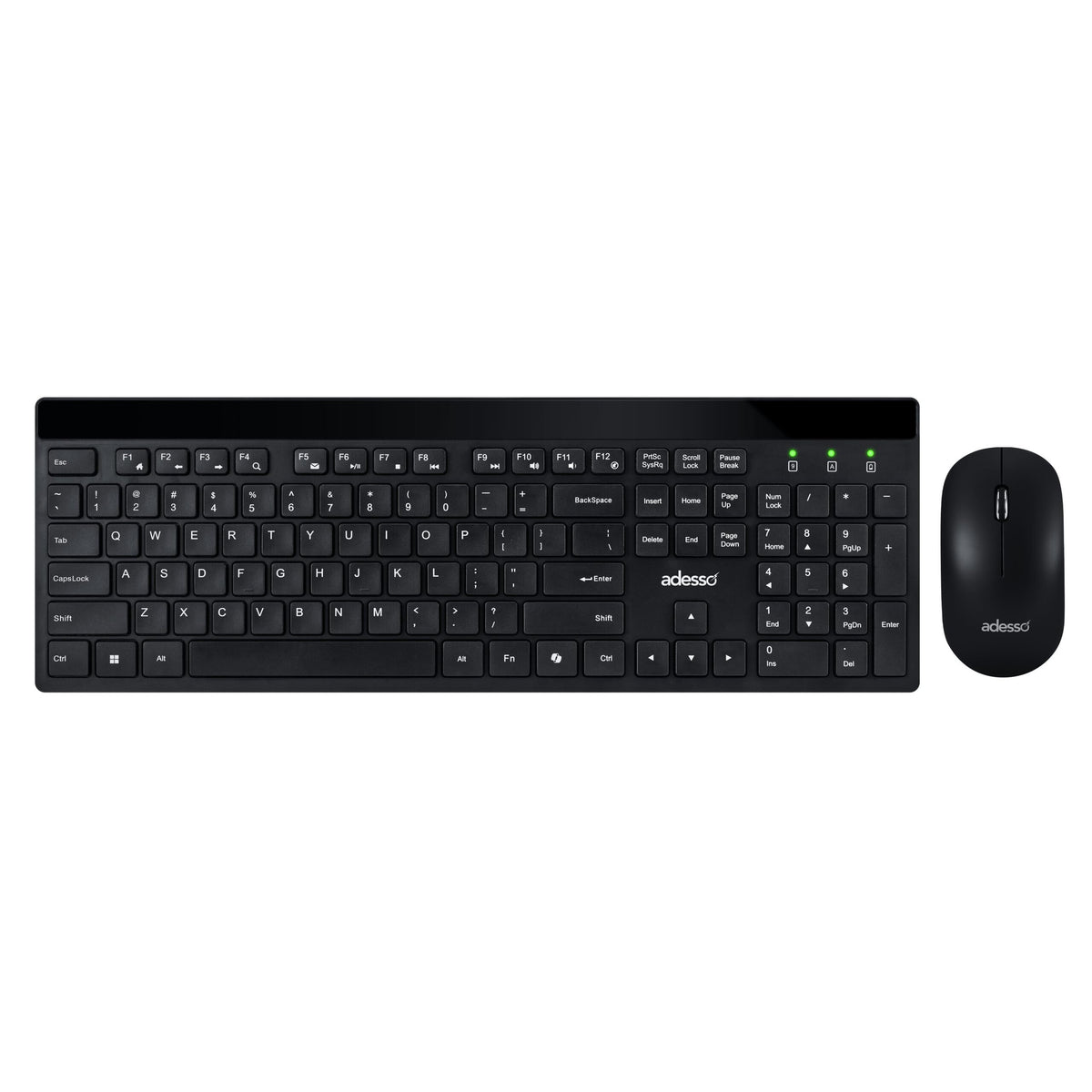 Adesso WKB-1400CB Wireless Keyboard and Mouse Combo, Black