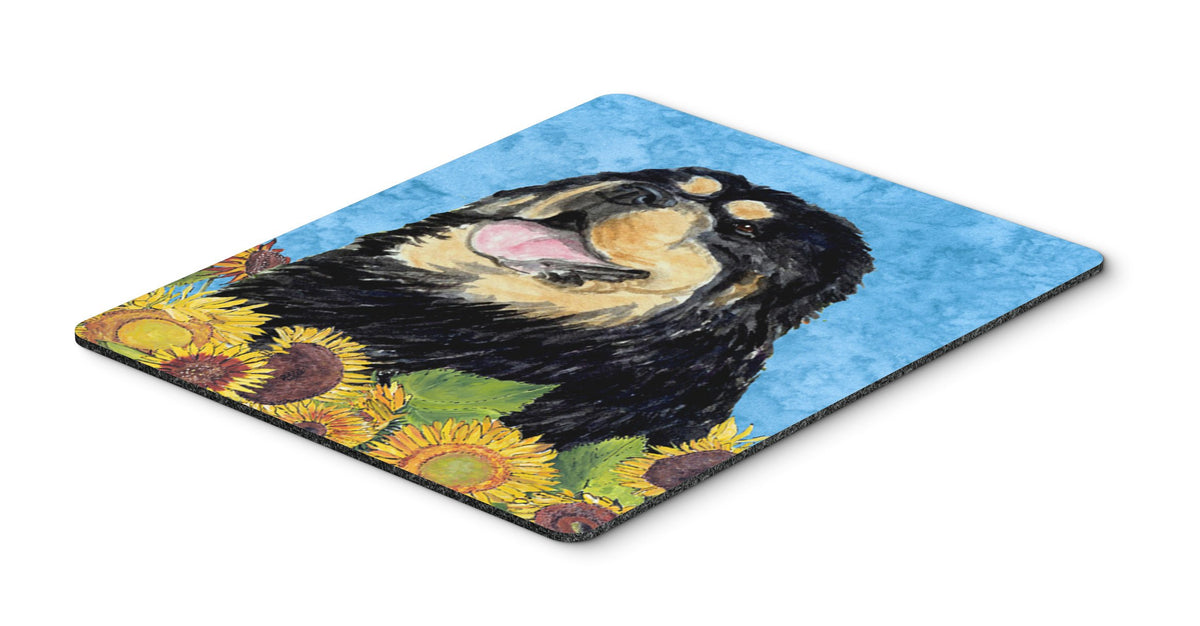 Caroline's Treasures SS4145MP "Tibetan Mastiff in Summer Flowers Mouse Pad, Hot Pad or Trivet" for Home Office Gaming Working Computers Laptop Mouse