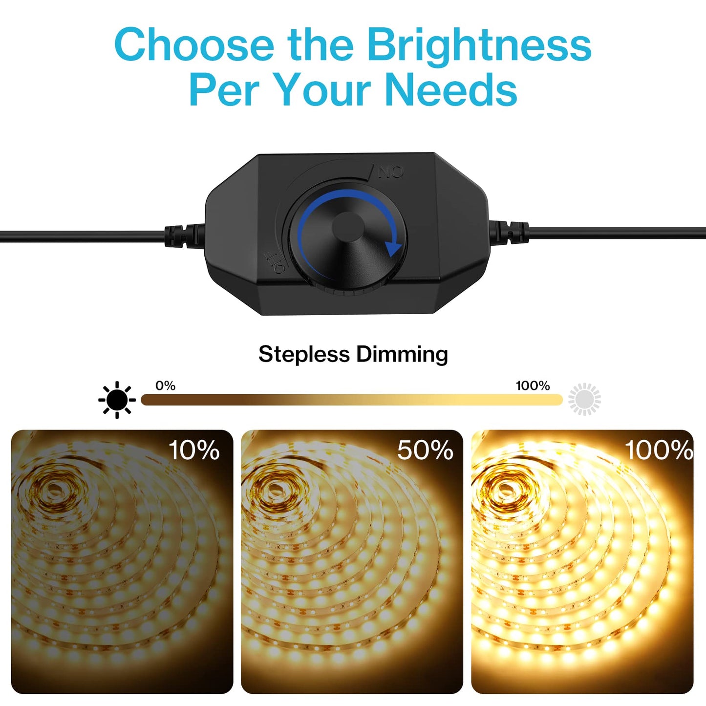 Olafus 32.8ft LED Strip Lights Warm White, Dimmable Soft White Light Strip 3000K with Adhesive Clips, 12V 10M Flexible Led Lights for Bedroom Indoor