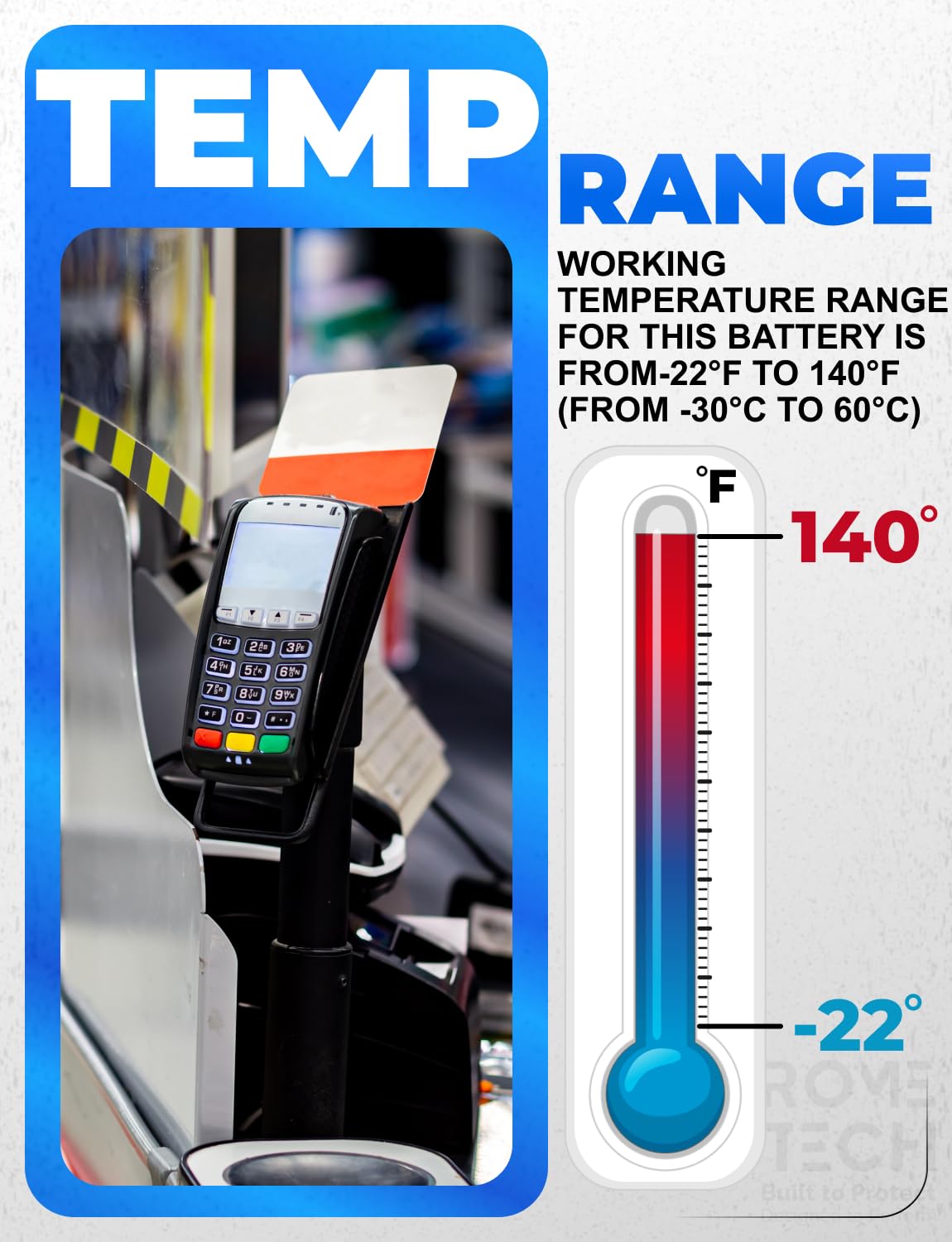 Rome Tech for CROOVE Rechargeable Voice Amplifier Replacement Battery - 2600mAh 3.7V Lithium Ion Battery