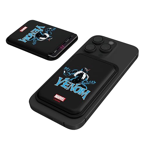 Keyscaper Marvel Venom Badge Black Magnetic Credit Card Wallet