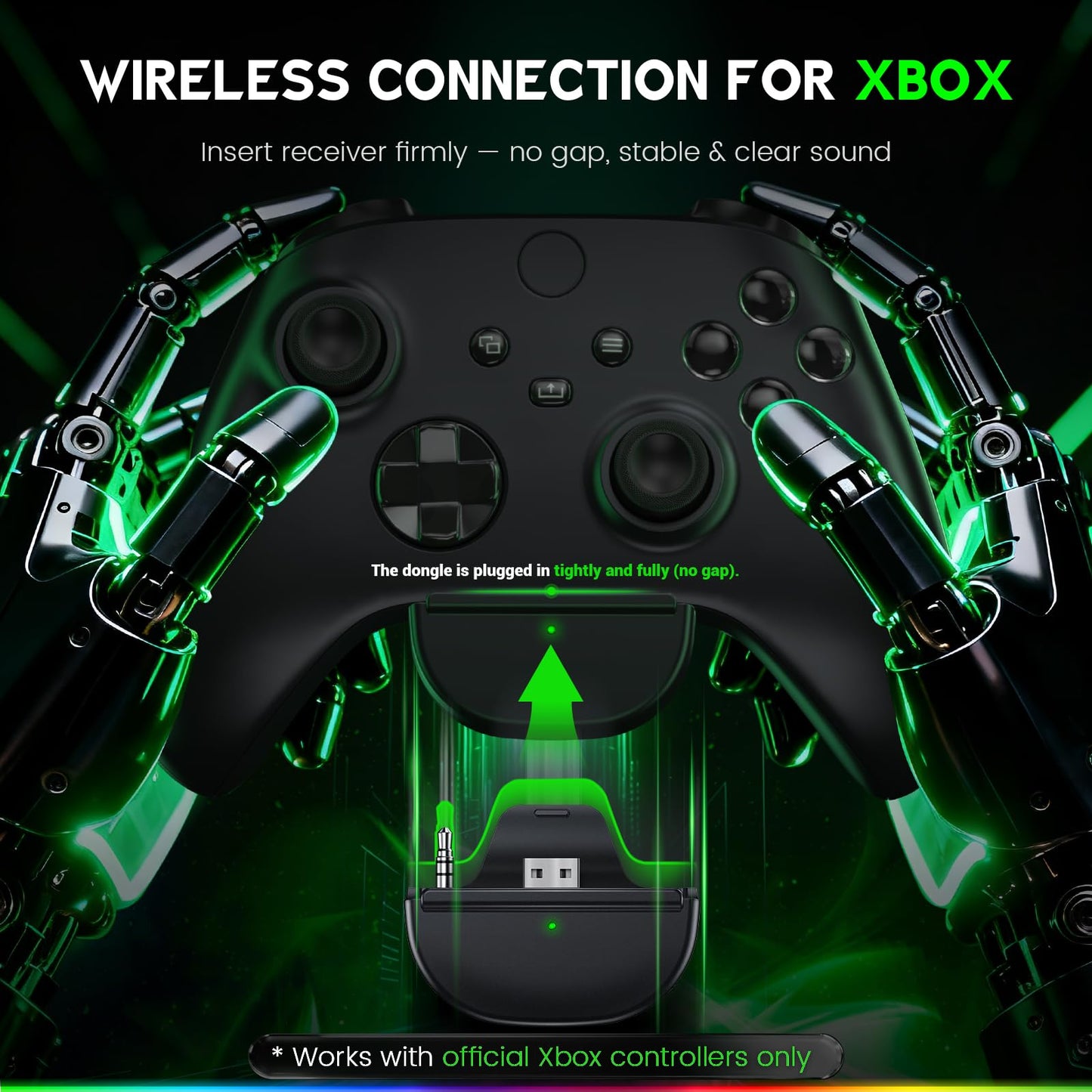 WESEARY Wireless Gaming Headset for Xbox Series X|S, 2.4GHz Ultra-Low Latency Headset with Noise Cancelling Mic for PC, PS5, PS4, Switch, Mac, 3D