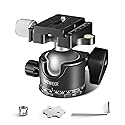 NEEWER Low Profile Camera Tripod Ball Head, 36mm Metal Panorama Ball Head Compatible with Arca 1/4” Quick Release Plate for Tripod Monopod Slider DSLR