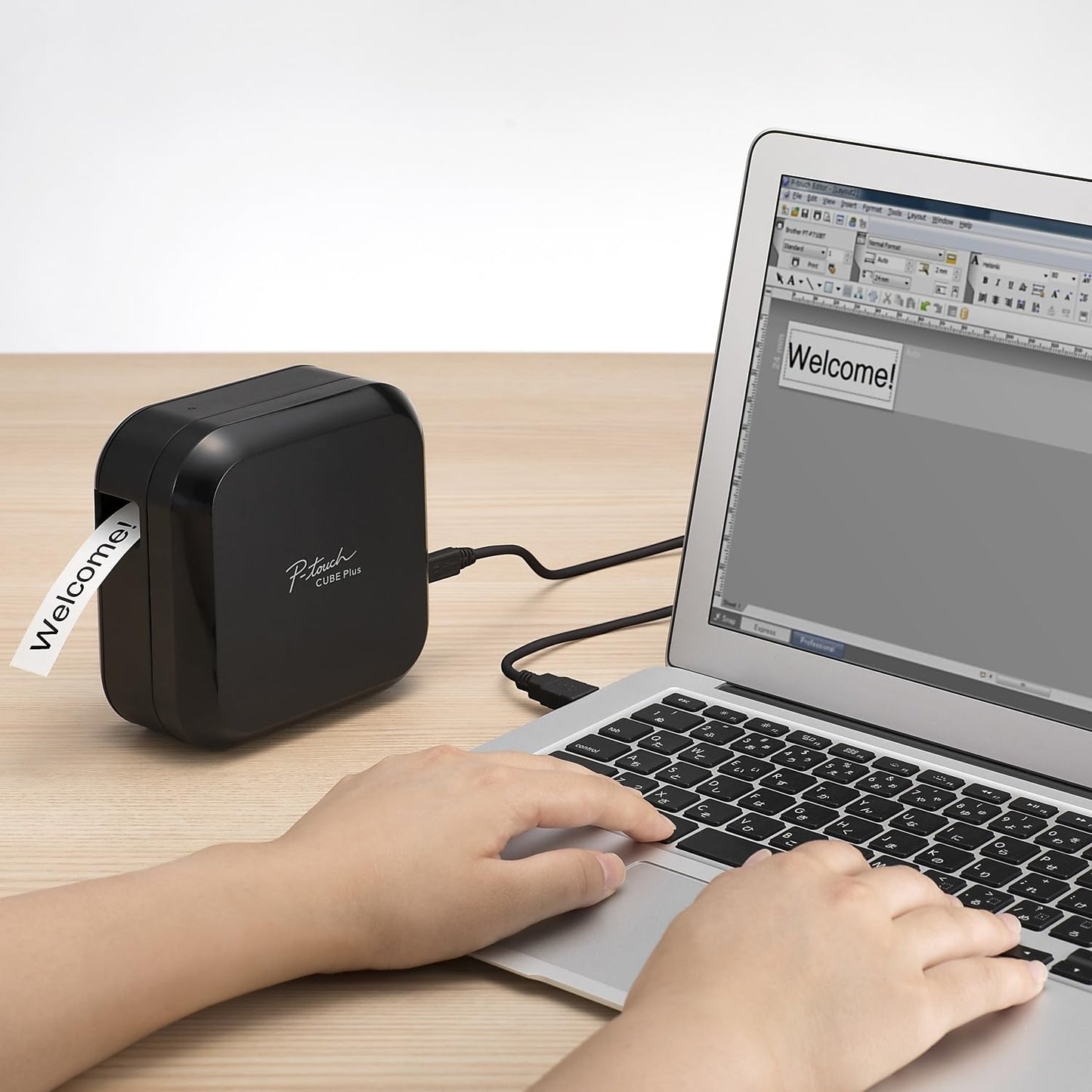 Brother P-touch CUBE Plus Bluetooth Label Maker (PT-P710BT), Black