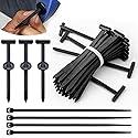 200 PCS Grip Auto Zip Tie Buckles, Nylon Universal Cable Tie Buckle, T Car Zip Tie Clips, Self-Locking UV-Resistant Fasteners for Car Daily Repair