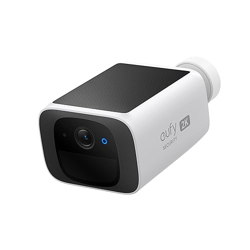eufy Security SoloCam S220, Solar Security Camera, Wireless Outdoor Camera, Continuous Power, 2K Resolution, Wireless, 2.4 GHz Wi-Fi, No Monthly Fee