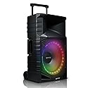 Gemini Sound GXP-T1500 All-Weather Portable Bluetooth PA Speaker System with RGB LED Party Lighting, 15" Woofer, Mic/Guitar Inputs, USB/FM Radio