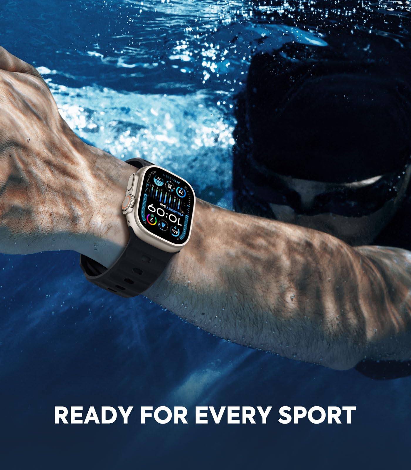 MoKo Ocean Band Compatible with Apple Watch 42/44/45/46/49mm