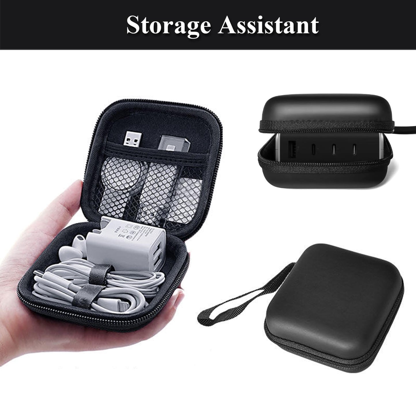 CHIVOLONA Charger Case,Mini Cable Organizer Cases,Pouch Case Bag,Small Charger Organizer,Waterproof Travel Storage Carrying Bag for USB Drives,Power
