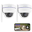 xmartO [2-Pack AI Tracking Ceiling CAM 2K HD Metal Dome PTZ Wireless Security Camera with Automatic Tracking, 2-Way Audio and Night Vision (Standalone