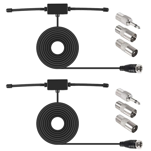 2pcs FM Radio Antenna FM Dipole Antenna FM Antenna for Stereo Receiver Indoor Most Music System FM Radio Home Stereo Receiver AV Audio Vedio Home