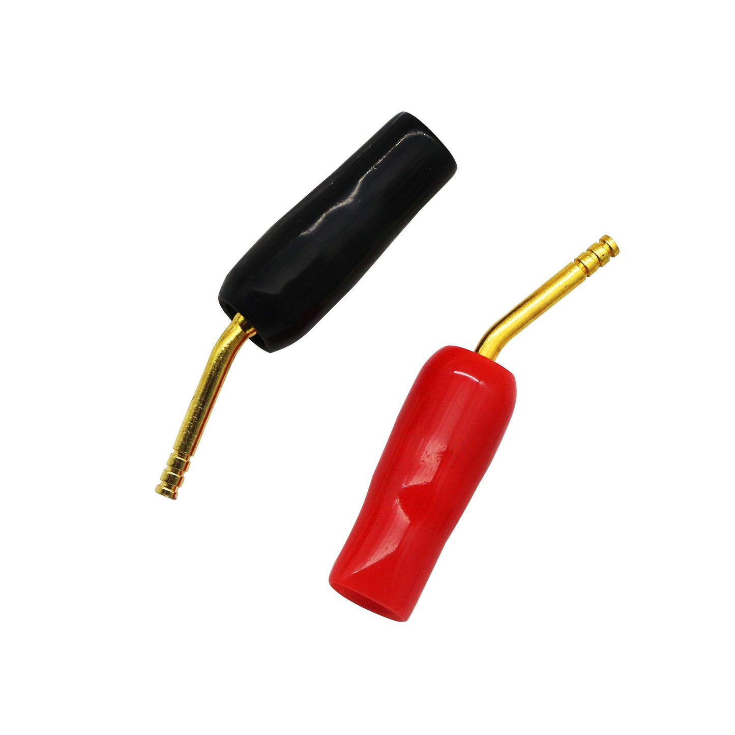CERRXIAN Gold Plated 2mm Banana Plug Screw Type Audio Speaker Cable Connector Adapter(Black & Red,10-Pack)