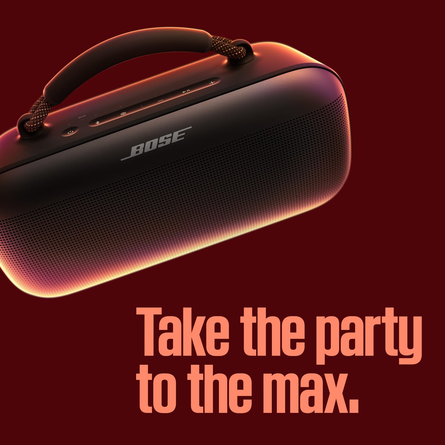 Bose SoundLink Max Bluetooth Speaker - Portable Wireless Party Speaker, IP67 Waterproof, Rope Handle, Up to 20 Hours of Playtime, USB-C, Built-in