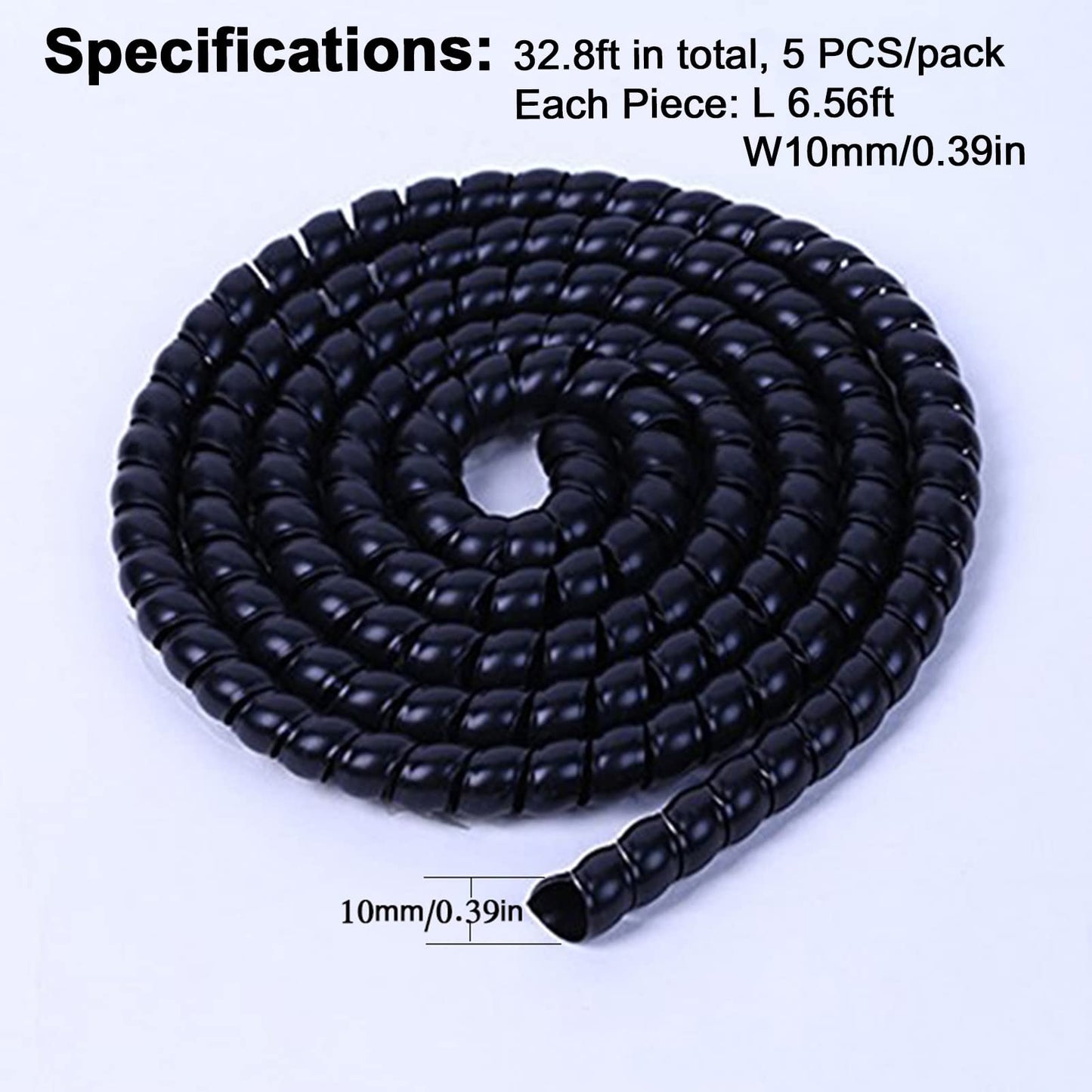 Dog and Cat Cord Protector, 32.8ft Spiral Cable Management Sleeve Organizer, Protects Your Pets and Critters from Chewing Insulated Electric Wire