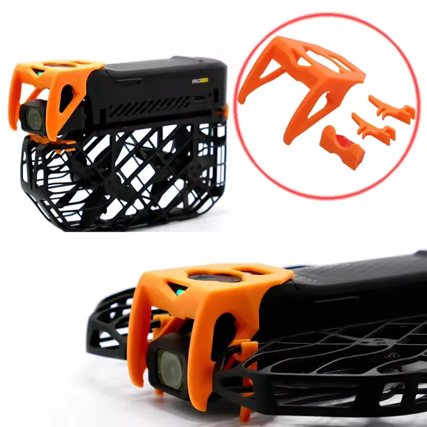yuenhoang 1Set Action Camera Lens Gimbal Protective Cover for Hover X1 Pro/Promax 3D Printed PLA Anti-Collision Protection Frame Kit RC Drone Model