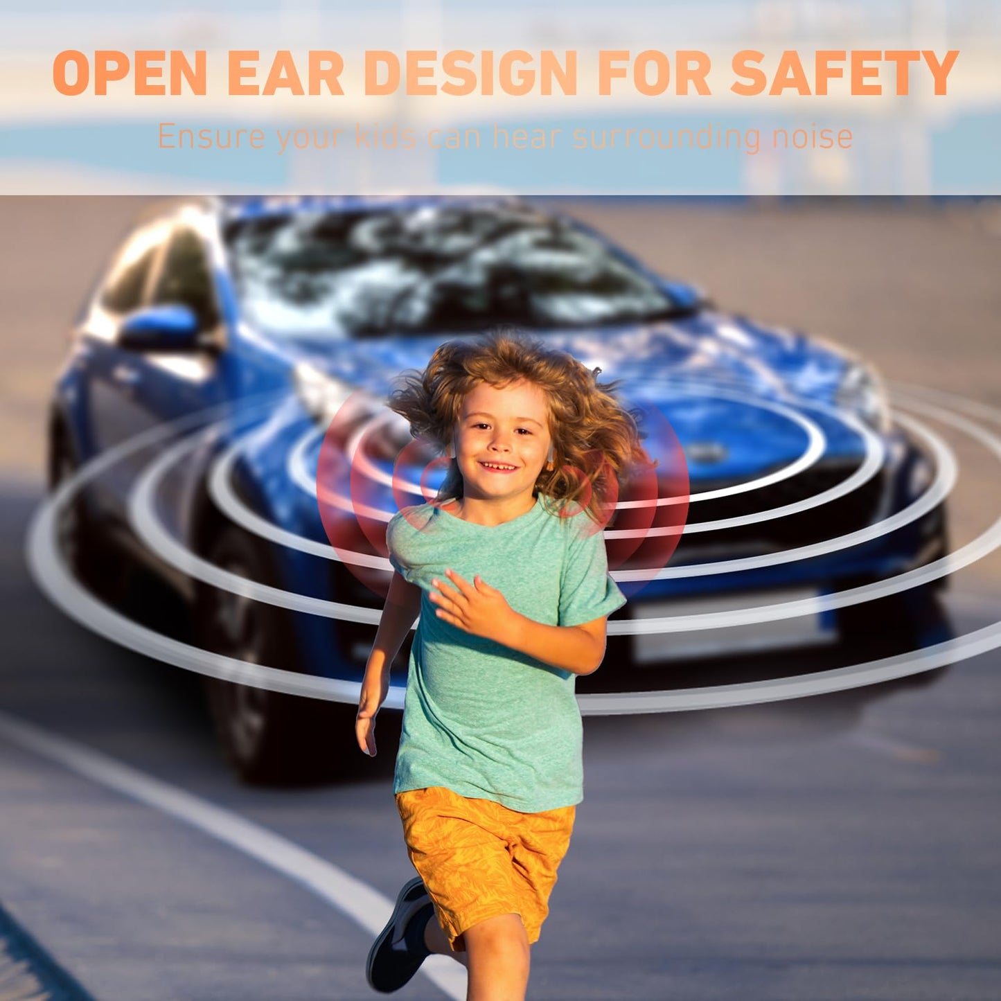 Mehomeli Kids Headphones, Bluetooth 5.2 Air Conduction Open Ear Headphones