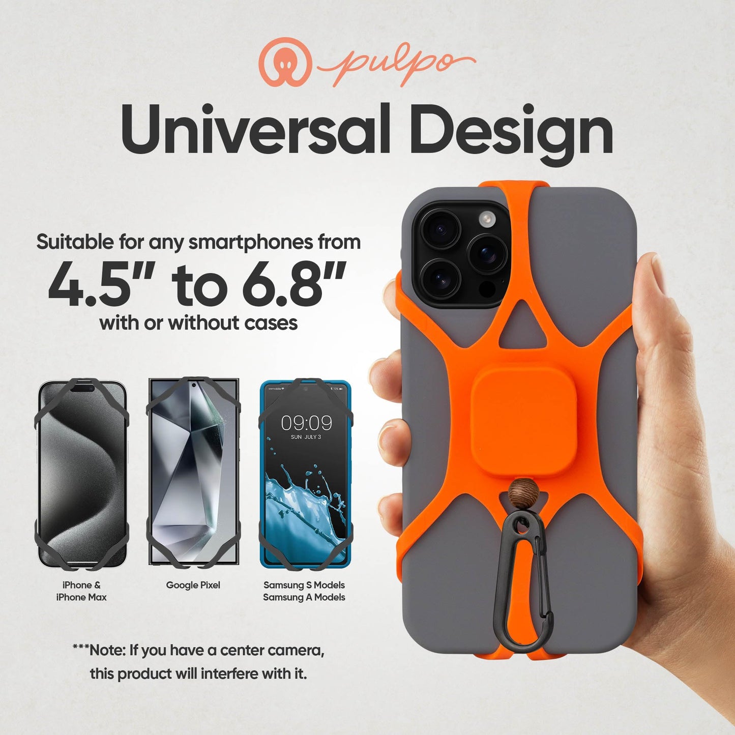 Pulpo Anti Theft Phone Leash with Retractable Dyneema Tether, Secure Phone Leash and Strap for Skiing, Kayak, Travel and Festivals, Fits Smartphones