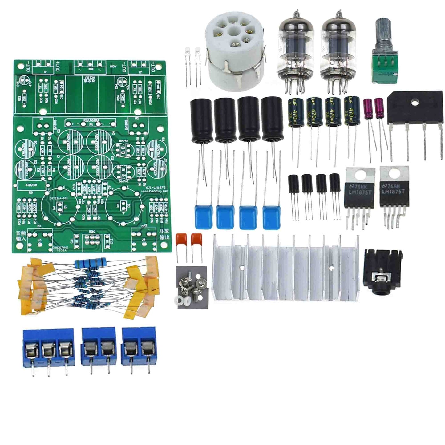 6J1 Tube Preamplifier Audio Board LM1875T Power Amplifier Board 30W Preamp Bile Buffer Headphones Amplifier AMP DIY Kits (DIY)