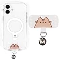 iFace Pusheen The Cat Tether Tab Phone Strap Charm Ring Lanyard Holder - Universal Smartphone Strap Tab for iPhone 16/15 / 14/13 and Samsung Galaxy
