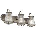 Designers Fountain Darby 3-Light Bathroom Vanity Light Fixture, Weathered Iron, 87003-WI