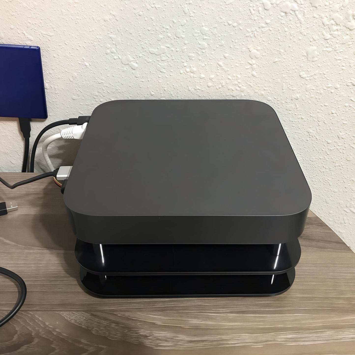 Mac mini Radiator Cooling Fan Wind Speed Enhancement Modified Double Deck Acrylic Chassis,Mini Radiator Overclock Base with 12cm Silent Fan