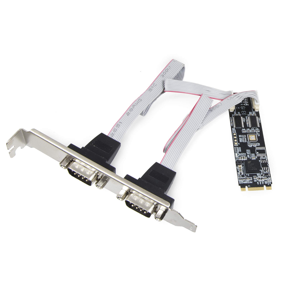 IO CREST 2 Port RS-232 DB9 Serial M.2 B+M Key Controller Card SI-ADA15069