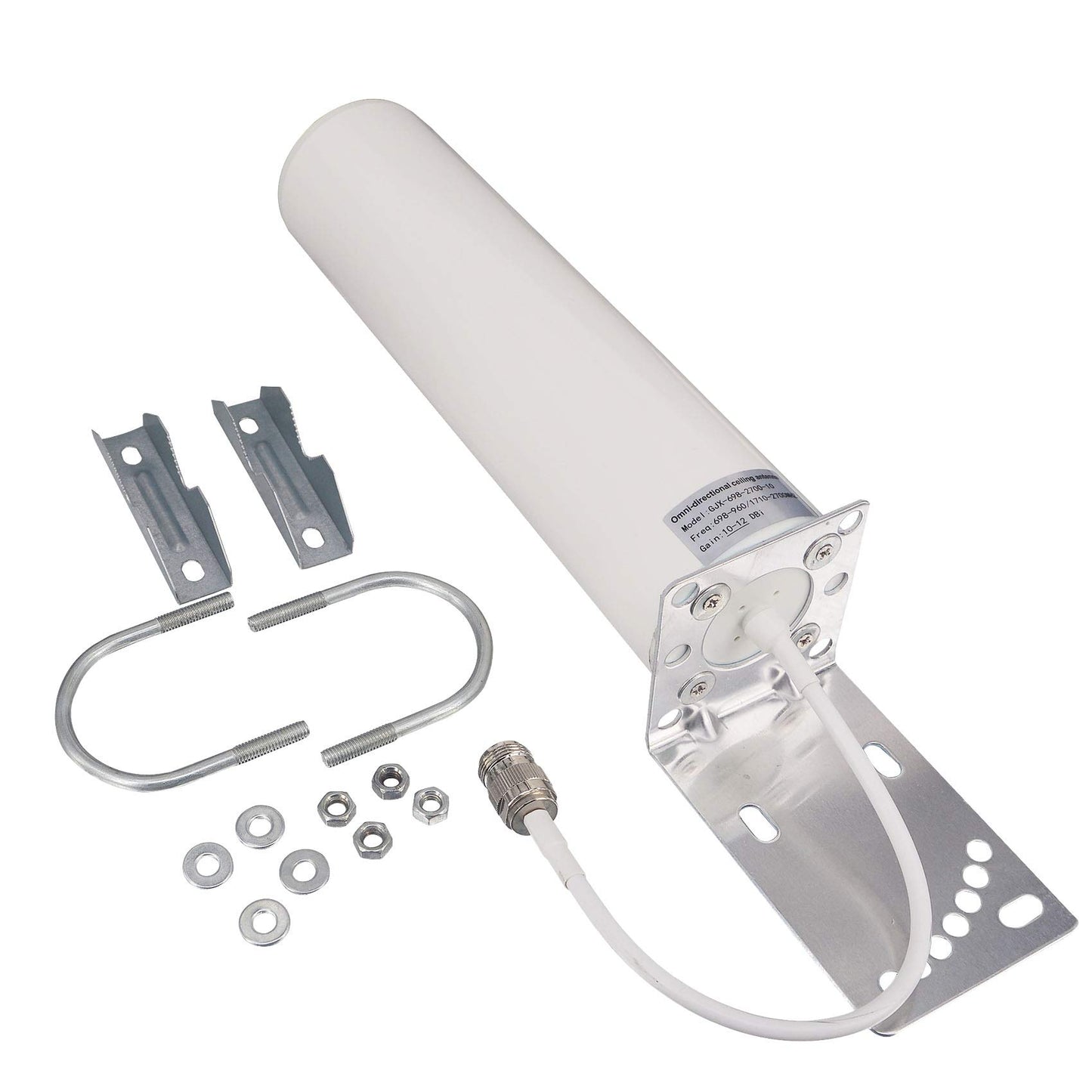 Kaunosta High Gain 10-12dbi 3G/4G/LTE Universal Wide-Band Omni-Directional Outdoor Pole/Wall Mount Waterproof Antenna with N Female Connector for Cell