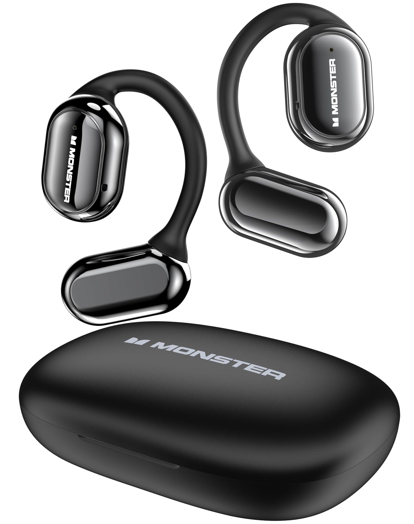 Monster Open Free AC100 Open Ear Bluetooth 5.3 Headphones, Wireless Earbuds with Earhooks, Immersive Stereo Sound by 16mm Large Driver, Clear Calls