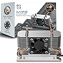 Titanium Micro SSD Heatsink Cooler M.2 NVMe Heatsink for Single Double Sided SSD 2280 with Copper Heatpipe, 30mm PWM Cooling Fan, Reduce up to 40°C