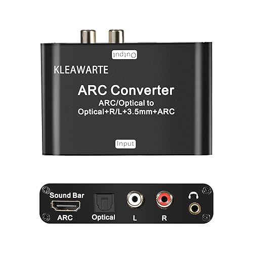 HDMI ARC Audio Extractor Optical/SPDIF HDMI ARC to Optical/SPDIF ARC L/R 3.5mm Jack Stereo DAC Converter Digital to Analog Adapter