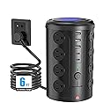 Tower Power Strip Surge Protector with 16 Outlets and 5 USB Ports (2 USB-C), 6FT Extension Cord with Multiple Outlets,Heavy Duty Charging Station,Home
